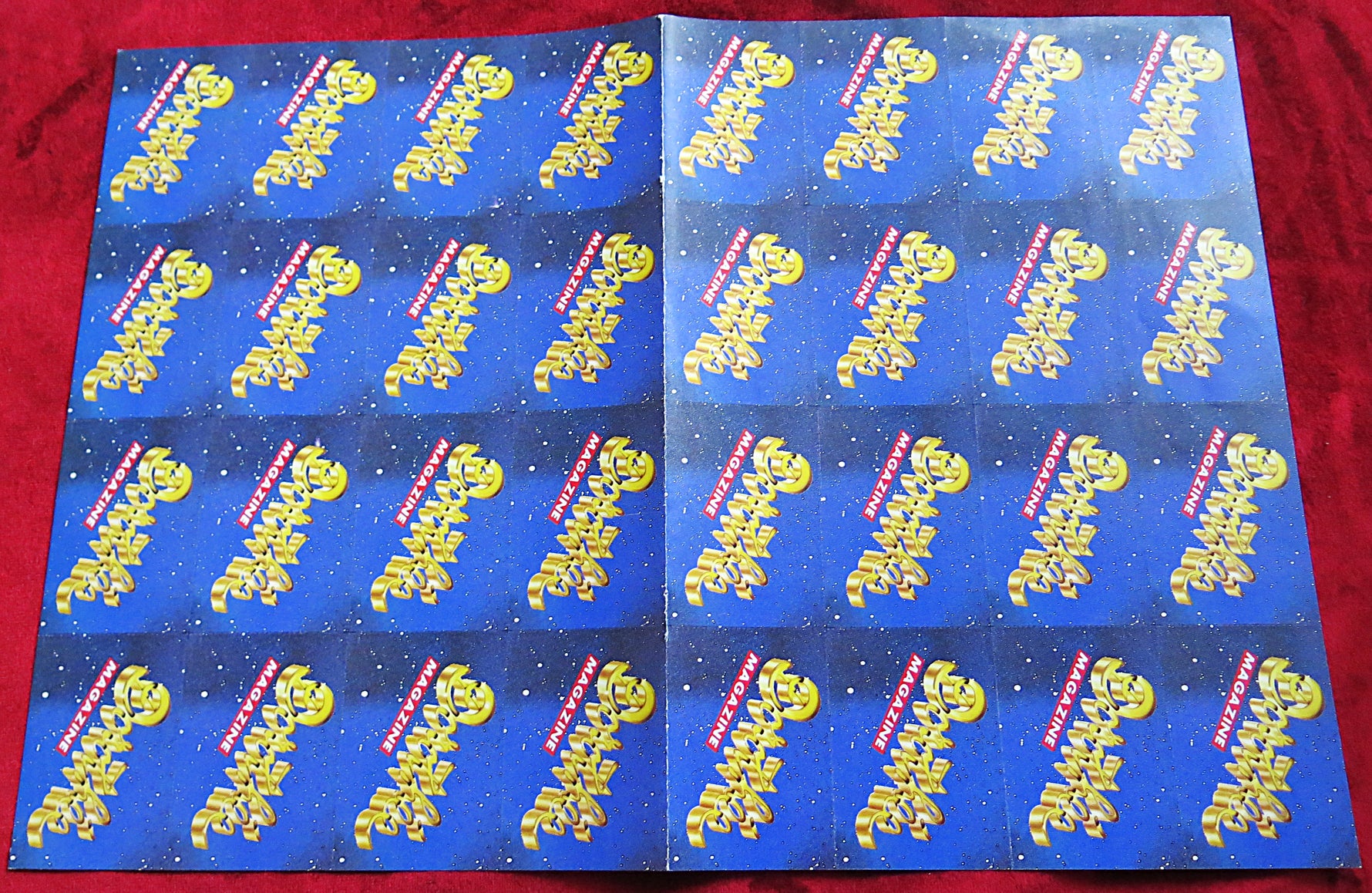 Club Dorothée Uncut Playing Card Printing Sheet – Original 1980s Magazine Poster – Rare French TV Memorabilia