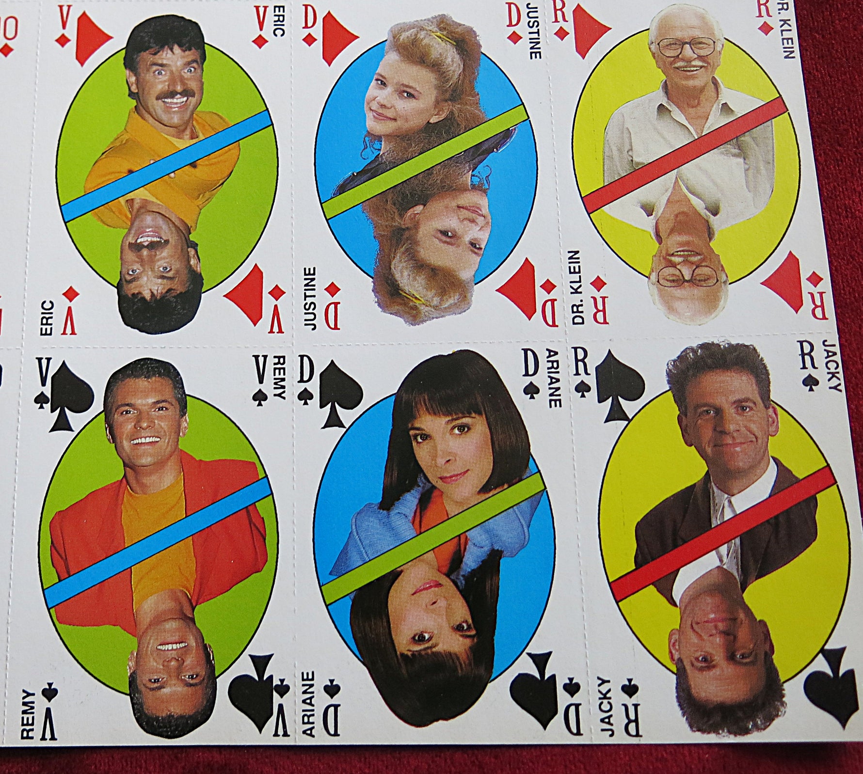 Club Dorothée Uncut Playing Card Printing Sheet – Original 1980s Magazine Poster – Rare French TV Memorabilia