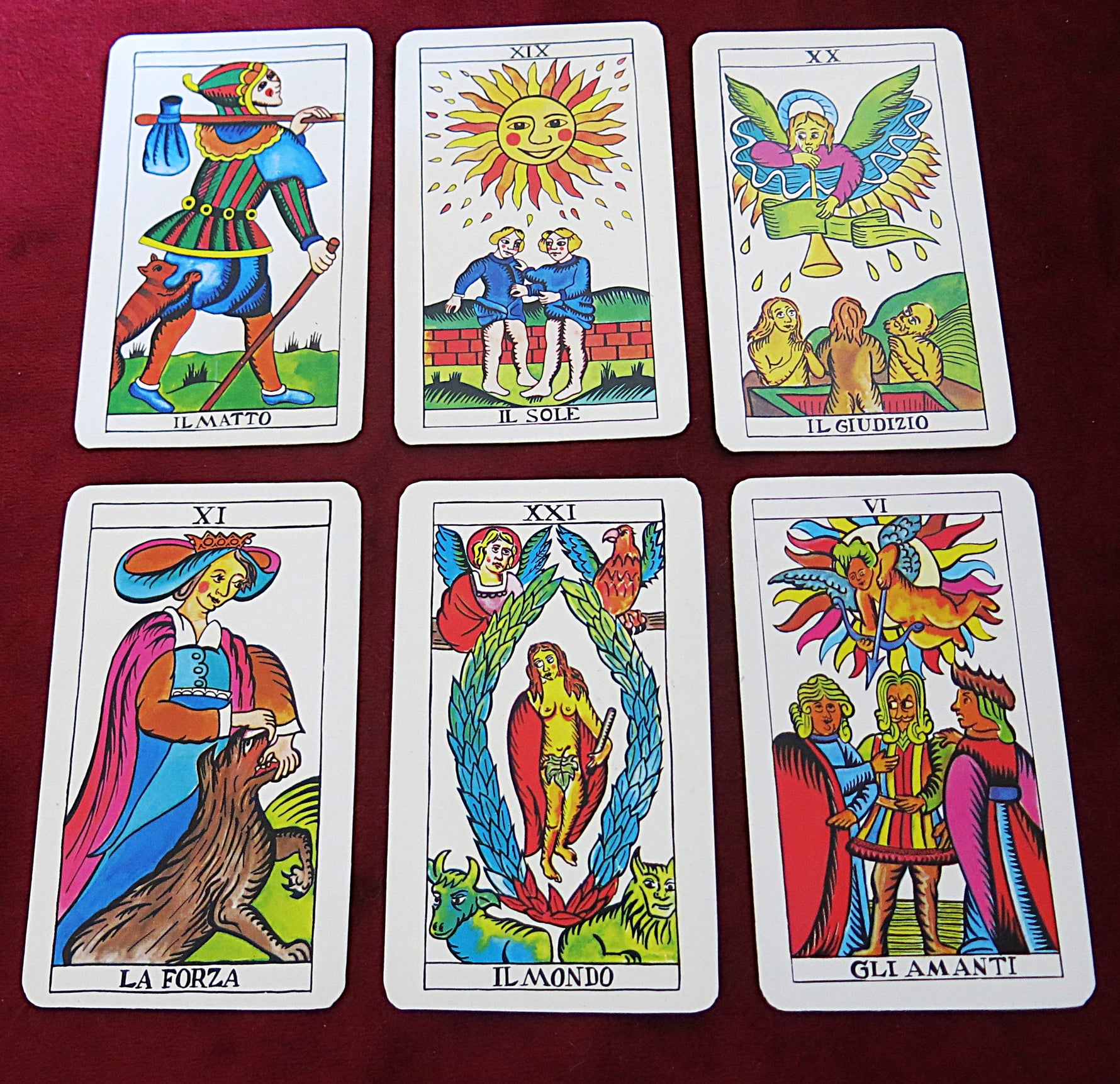 Confidenze Tarot – Tarot de poche italien vintage de 22 cartes par Donna Moderna – années 2000