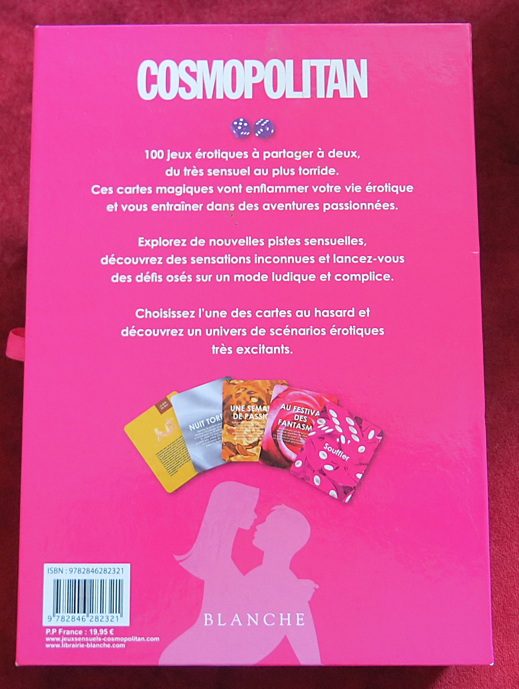 Cosmopolitan Sensual Game Box – 100 Erotic Cards + Dice (French Version)