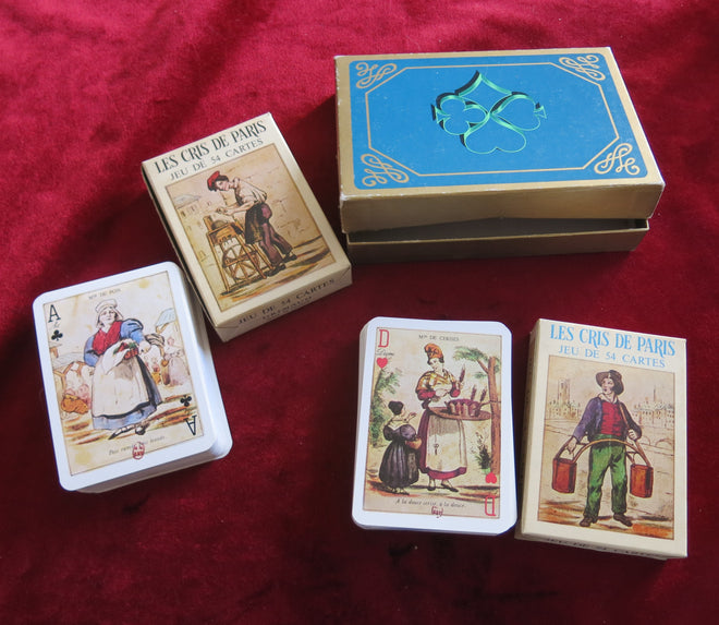 The Cris of Paris 1969 - Grimaud box set - Les Cris de Paris Playing Cards - 2 decks of 54 cards