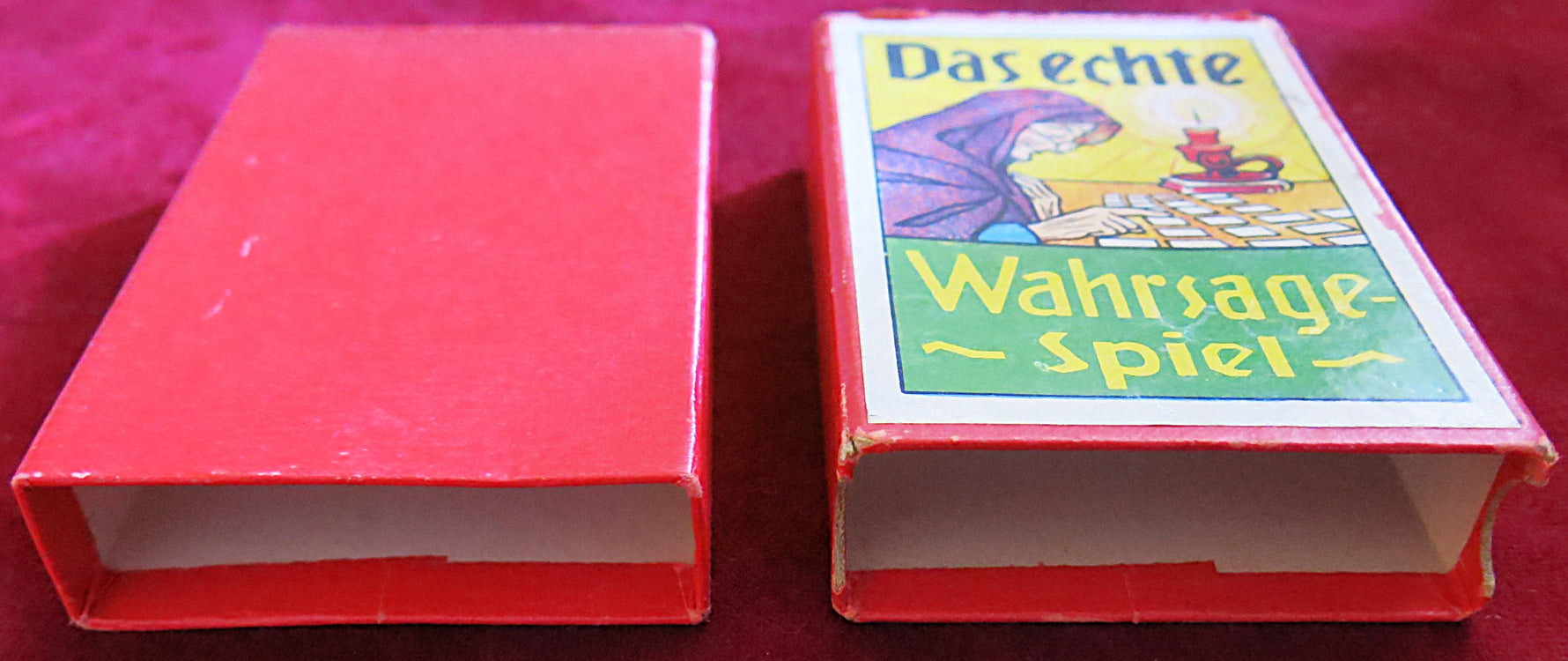 Rare German Lenormand Deck c.1940 – Das Echte Wahrsage-Spiel – Original Box & French Meanings Sheet