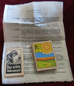 Rare German Lenormand Deck c.1940 – Das Echte Wahrsage-Spiel – Original Box & French Meanings Sheet