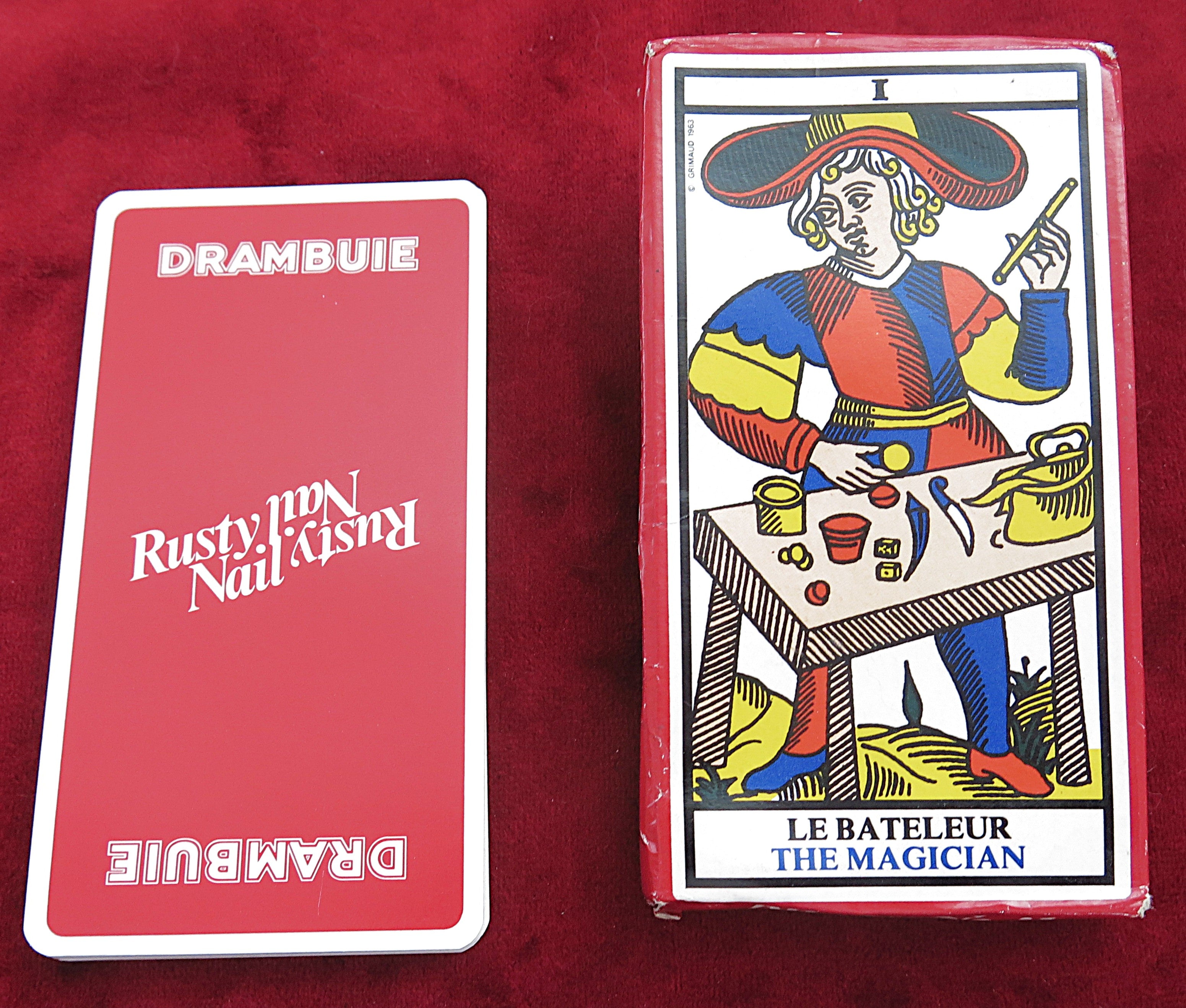 Drambuie “Rusty Nail” 1963 Tarot de Marseille – Rare Promotional Tarot Cards (Vintage Bar Promotion)