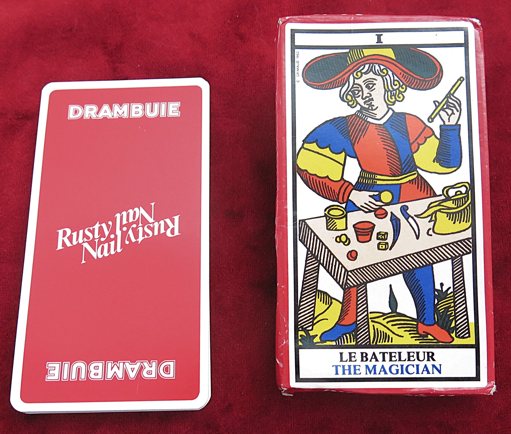 Drambuie “Rusty Nail” 1963 Tarot de Marseille – Rare Promotional Tarot Cards (Vintage Bar Promotion)