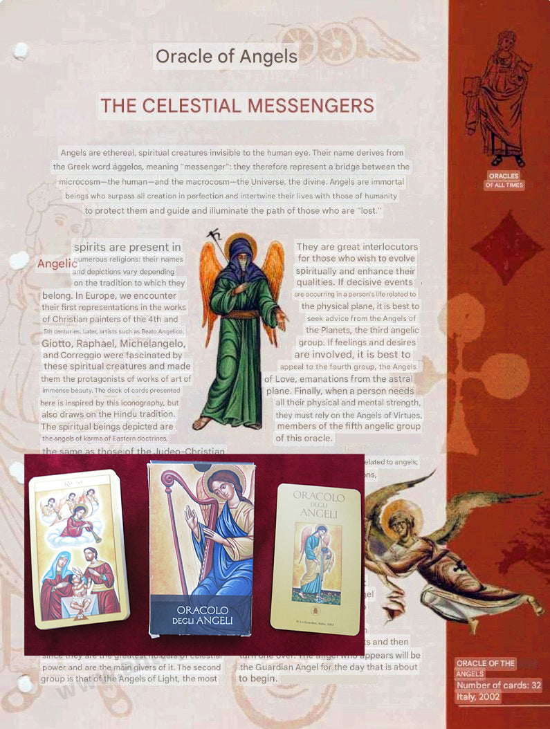 Vintage Oracle of the Angels + Instructions – Christian Oracle Deck(2003, Lo Scarabeo) – Rare Out of Print