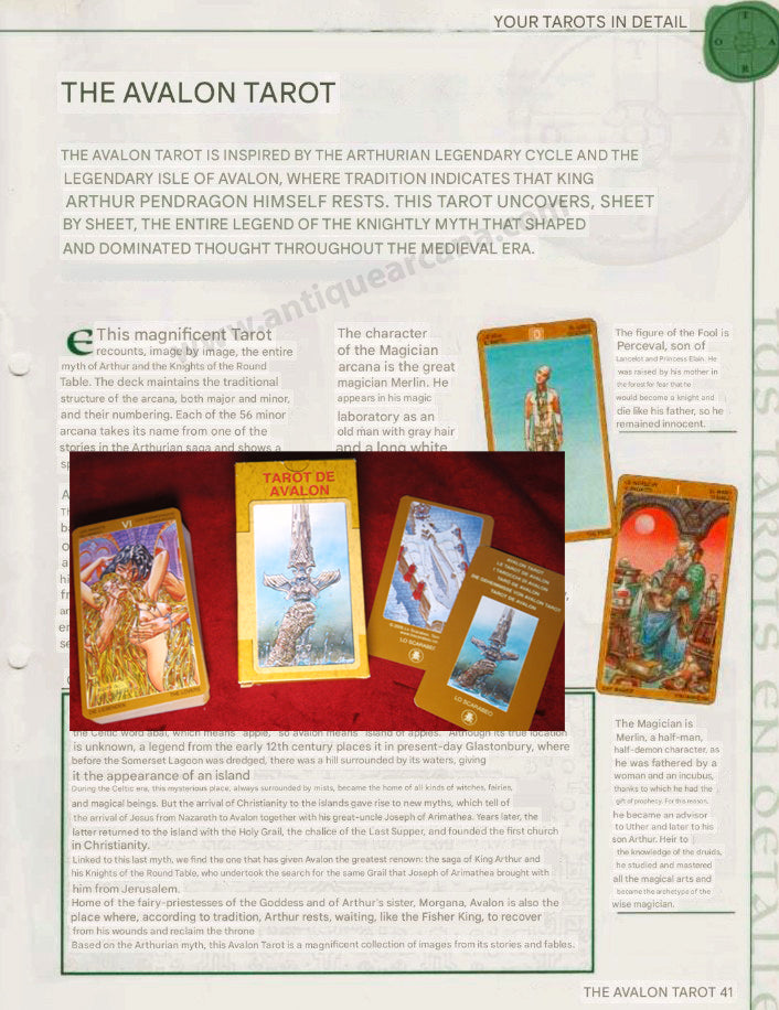 Tarot de Avalon + Instructions - 2000s medieval fantasy tarot - Claves y Secretos del Tarot