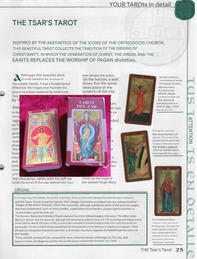 Tarot du Tsar – Guides UNIQUEMENT - Téléchargement de fichiers - ANGLAIS, FRANÇAIS ET ESPAGNOL - IMPRIMABLE