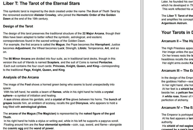 Tarot Liber T – Guides UNIQUEMENT - Téléchargement de fichiers - ANGLAIS, FRANÇAIS ET ESPAGNOL - IMPRIMABLE
