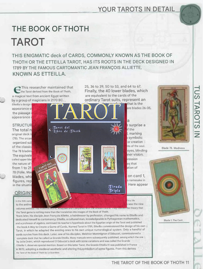 The book of Thoth tarot Guide- File Download - ENGLISH, FR & SPAN - PRINTABLE