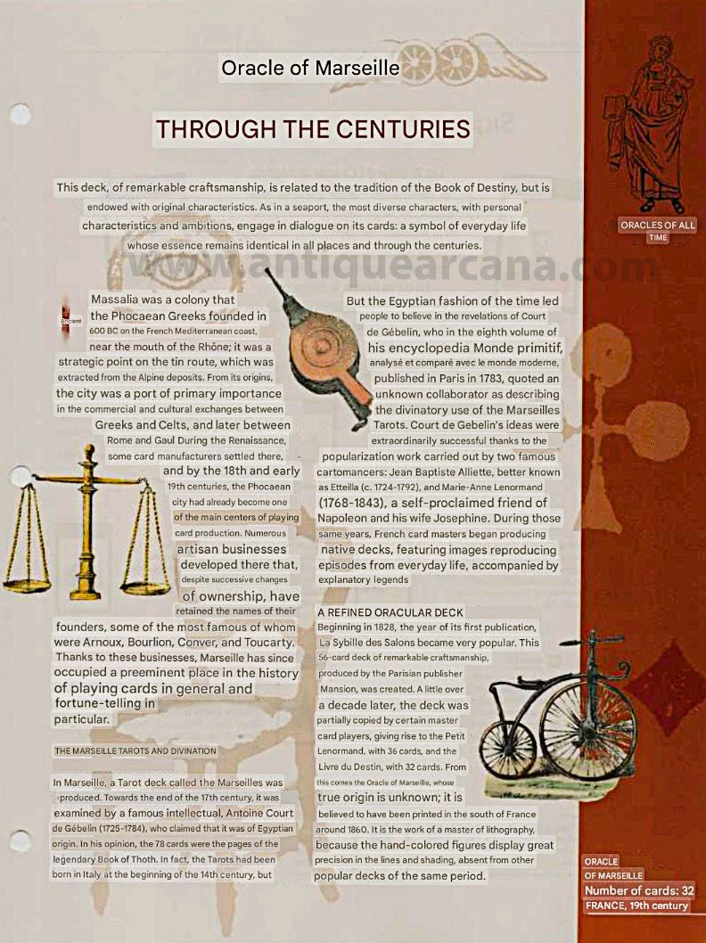 Marseille Oracle – 2002 – Oráculo de Marsella – Digital Explanation Pages (PDF) File Download - ENGLISH, FR & SPAN - PRINTABLE