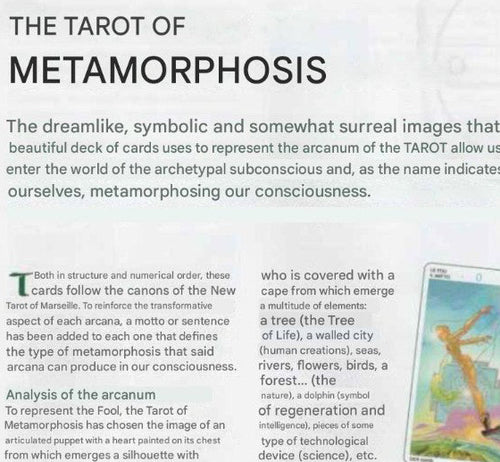 Tarot of Metamorphosis + Guide - VERY RARE Surreal tarot
