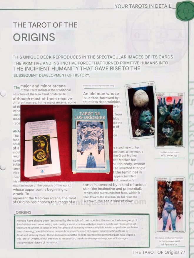 Tarot des Origines – Instructions UNIQUEMENT - Téléchargement de fichier - ANGLAIS, FRANÇAIS ET ESPAGNOL - IMPRIMABLE
