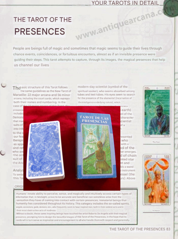 Tarot of the Presences - Instructions ONLY - File Download - ENGLISH, FRENCH & SPANISH - PRINTABLE