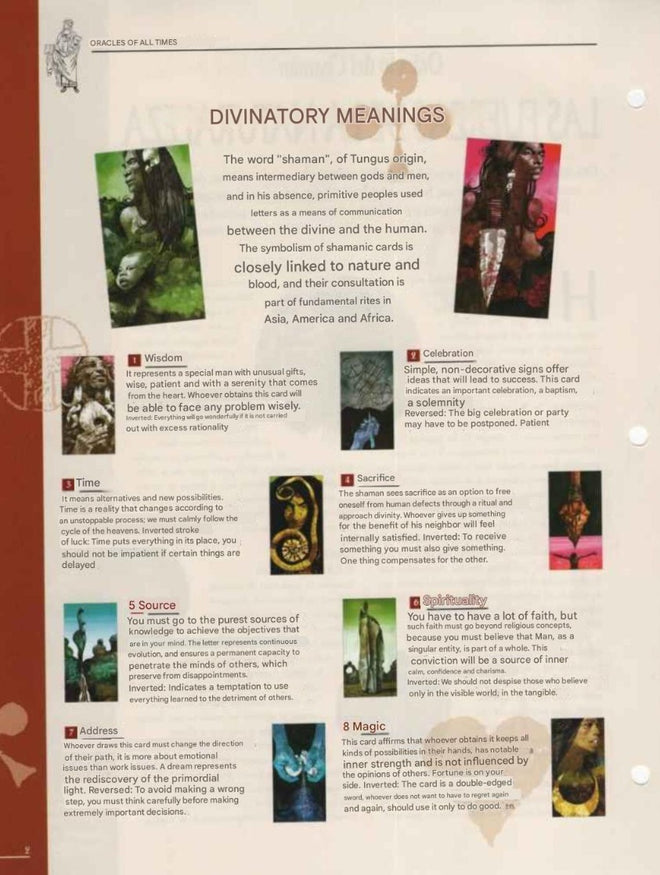 Shaman Oracle guide, Oracolo dello Sciamano, oracle card meanings PDF, printable oracle booklet, digital shaman deck guide, nature oracle download, tribal oracle cards, spiritual oracle guidebook, tarot and oracle explanation, shamanic wisdom cards, ancestral oracle PDF, bilingual oracle guide, English Spanish oracle, digital divination guide, oracle deck companion