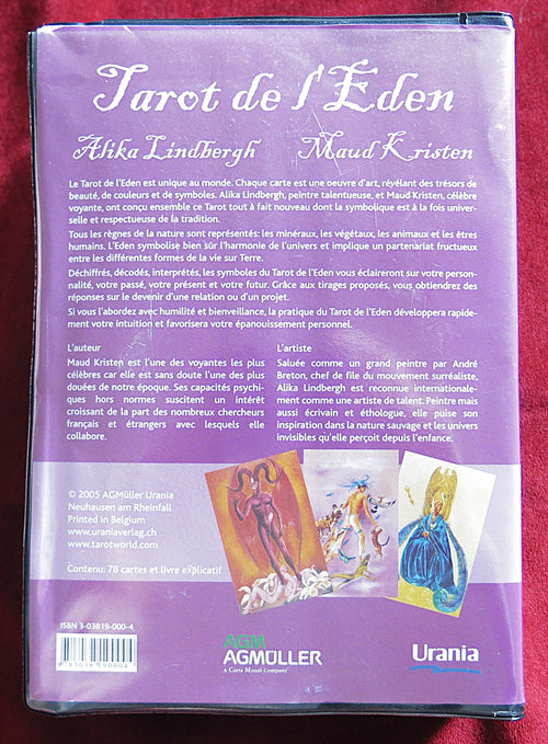 Tarot de l'Eden – Maud Kristen &amp; Alika Lindbergh – AGMüller / Urania 2005 – Rare jeu de tarot français