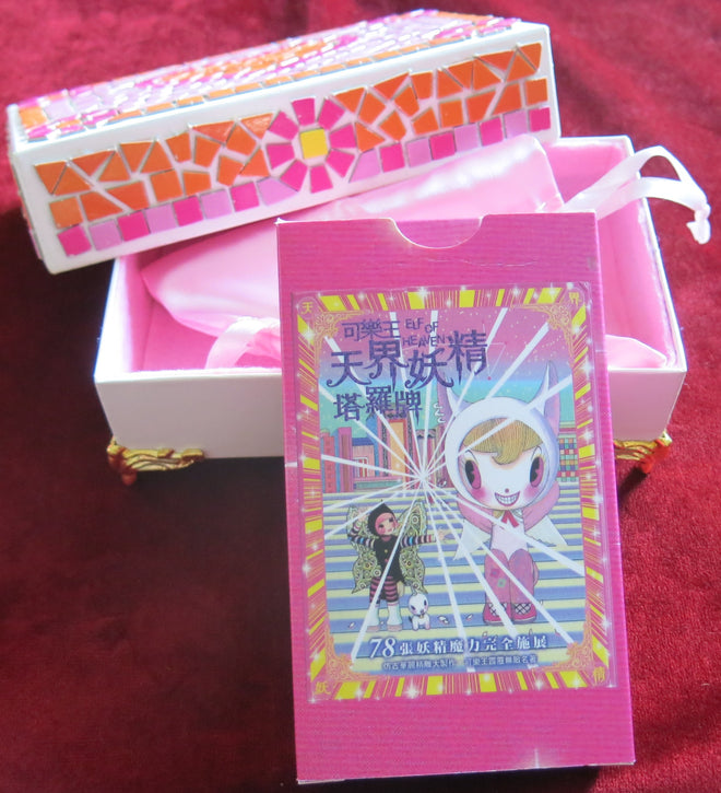 Japanese tarot, cute tarot, girly tarot, Pink Tarot Cards, Elf of Heaven Tarot - Pink Tarot Cards - Unicorn Theme deck of Cards - Sailor Moon Cards - Pokemon style cards