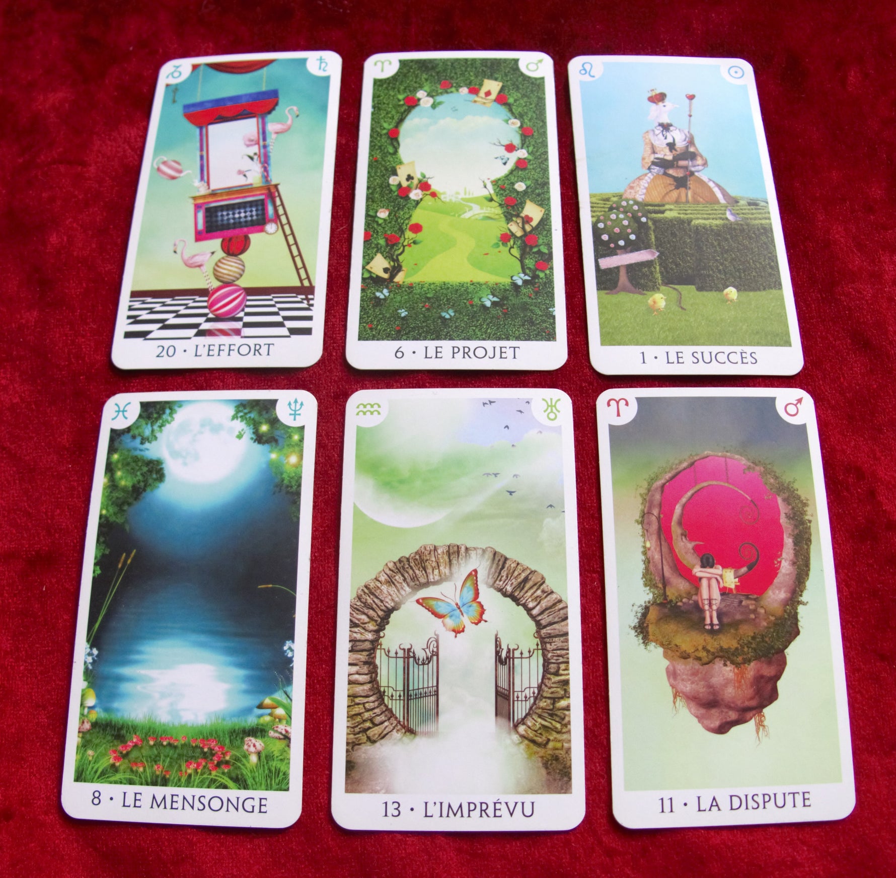 Tarot rare et scellé inspiré d'Alice au pays des merveilles (épuisé) – Jeu scellé de 22 cartes des arcanes majeurs