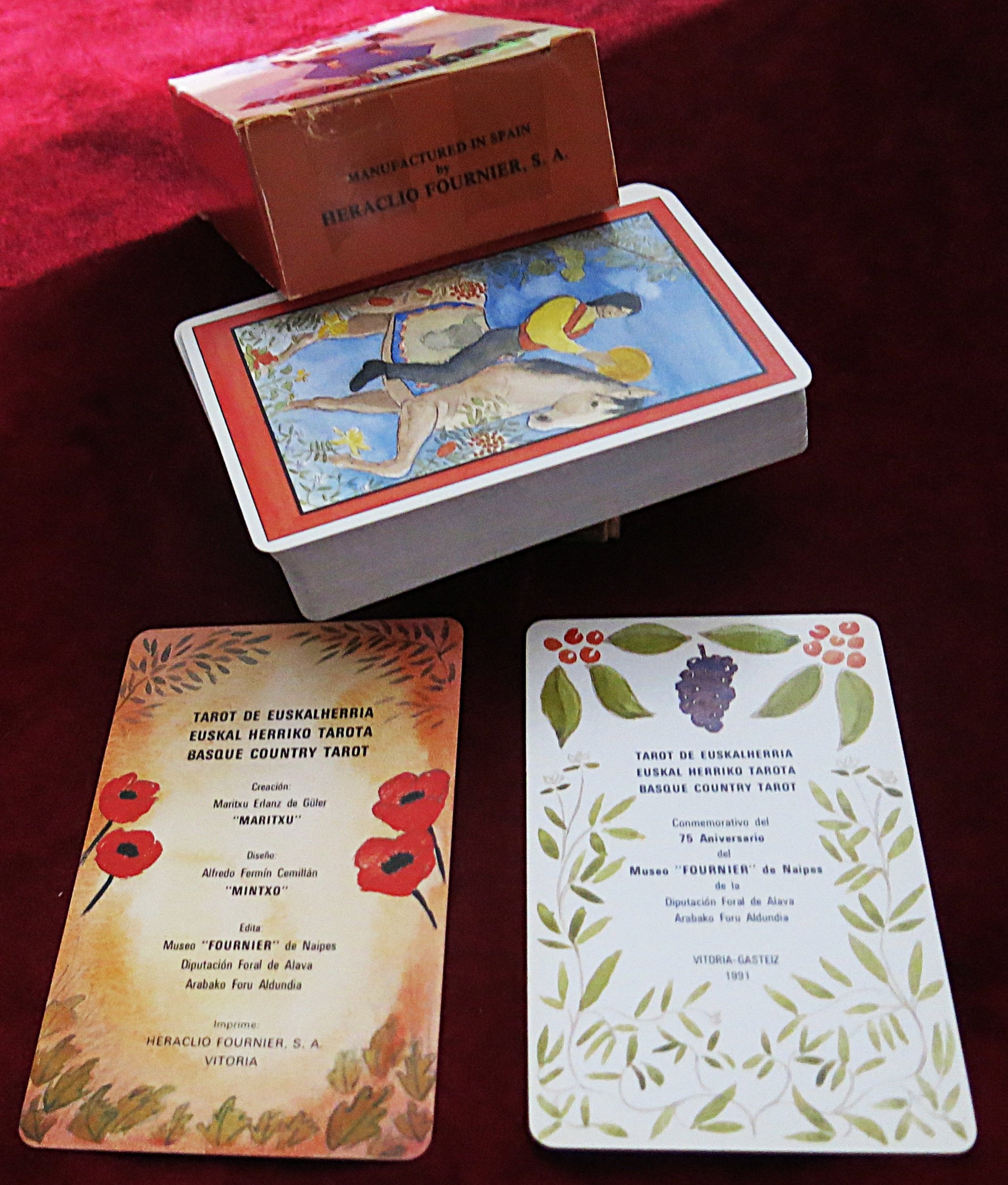 Tarot de Euskalherria – Basque Country Tarot – Fournier 1990 – Rare Spanish Trilingual Deck