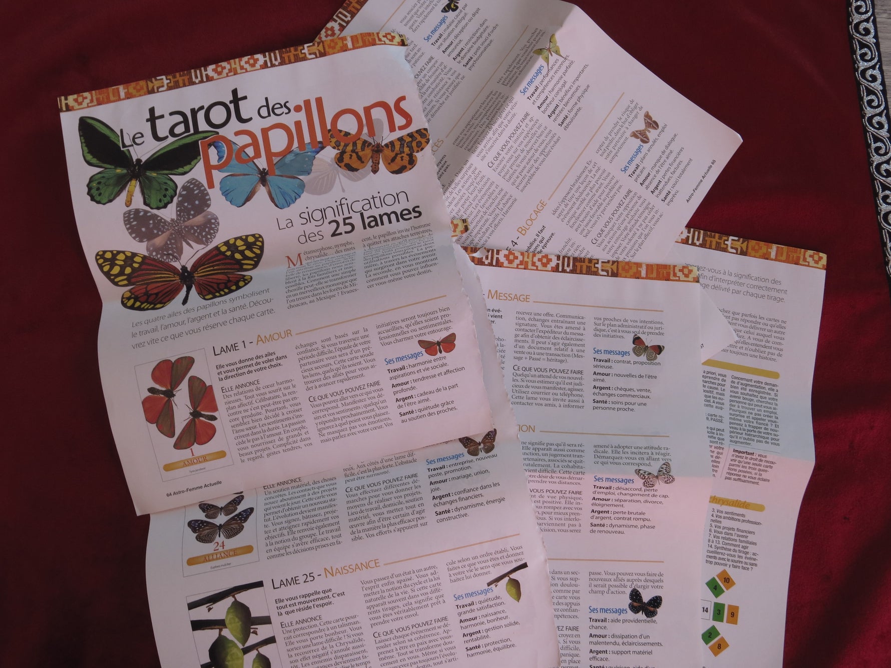 🦋 Tarot Papillon – Édition Spéciale Femme Actuelle – Deck de Divination Rare