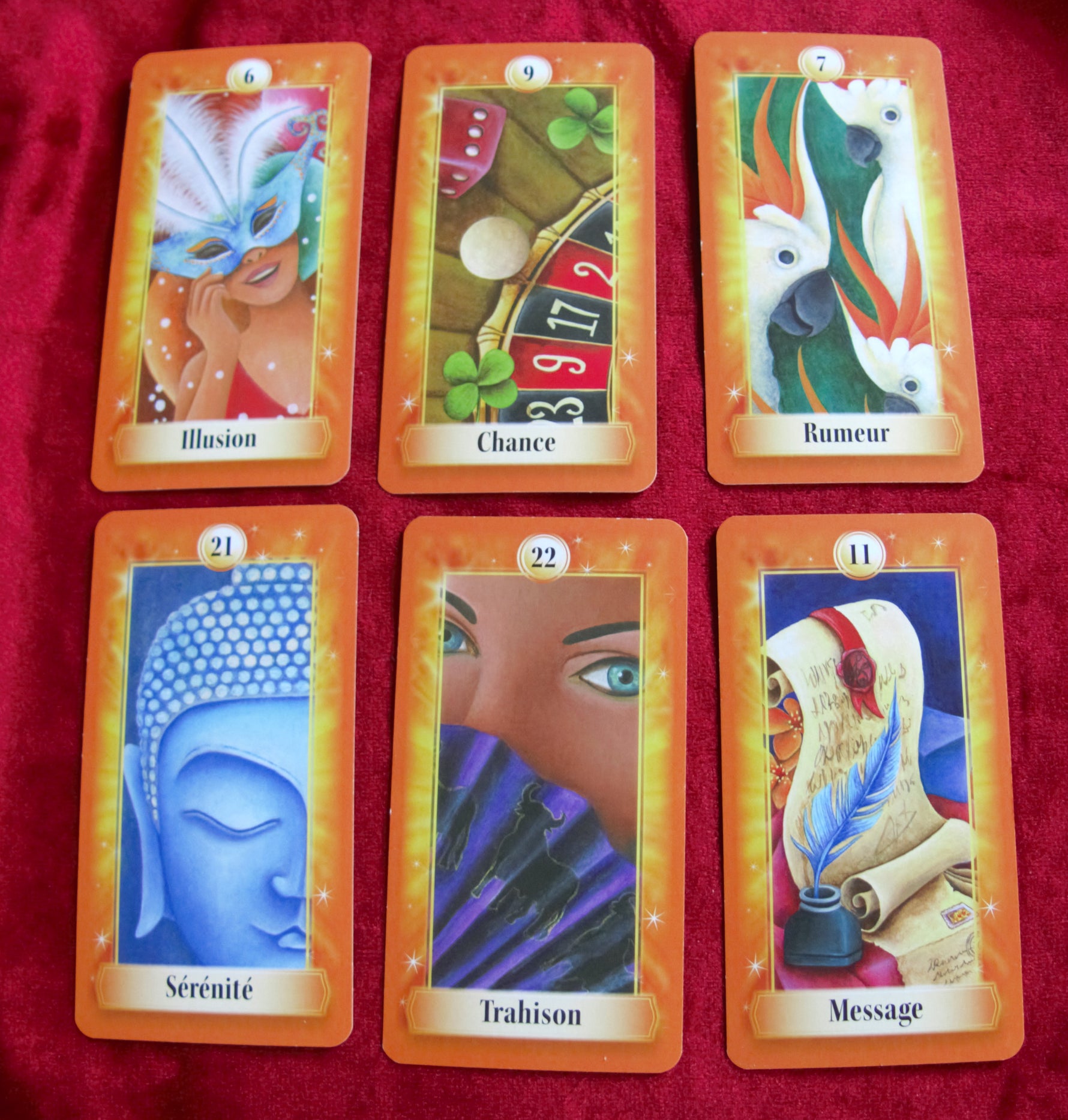 Tarot de la chance, tarot femme actuelle, mini tarot deck, French tarot cards, oracle de la chance, tarot rare France, vintage tarot oracle, fortune telling cards, divination mini tarot, rare tarot deck, French oracle cards, 22 cards tarot, tarot collector deck, out of print tarot, tarot luck deck