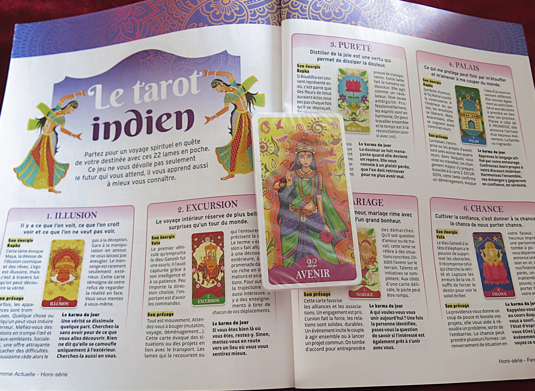 Le Tarot Indien – Femme Actuelle Hors-Série Astres – Sealed Deck + Magazine – French Edition