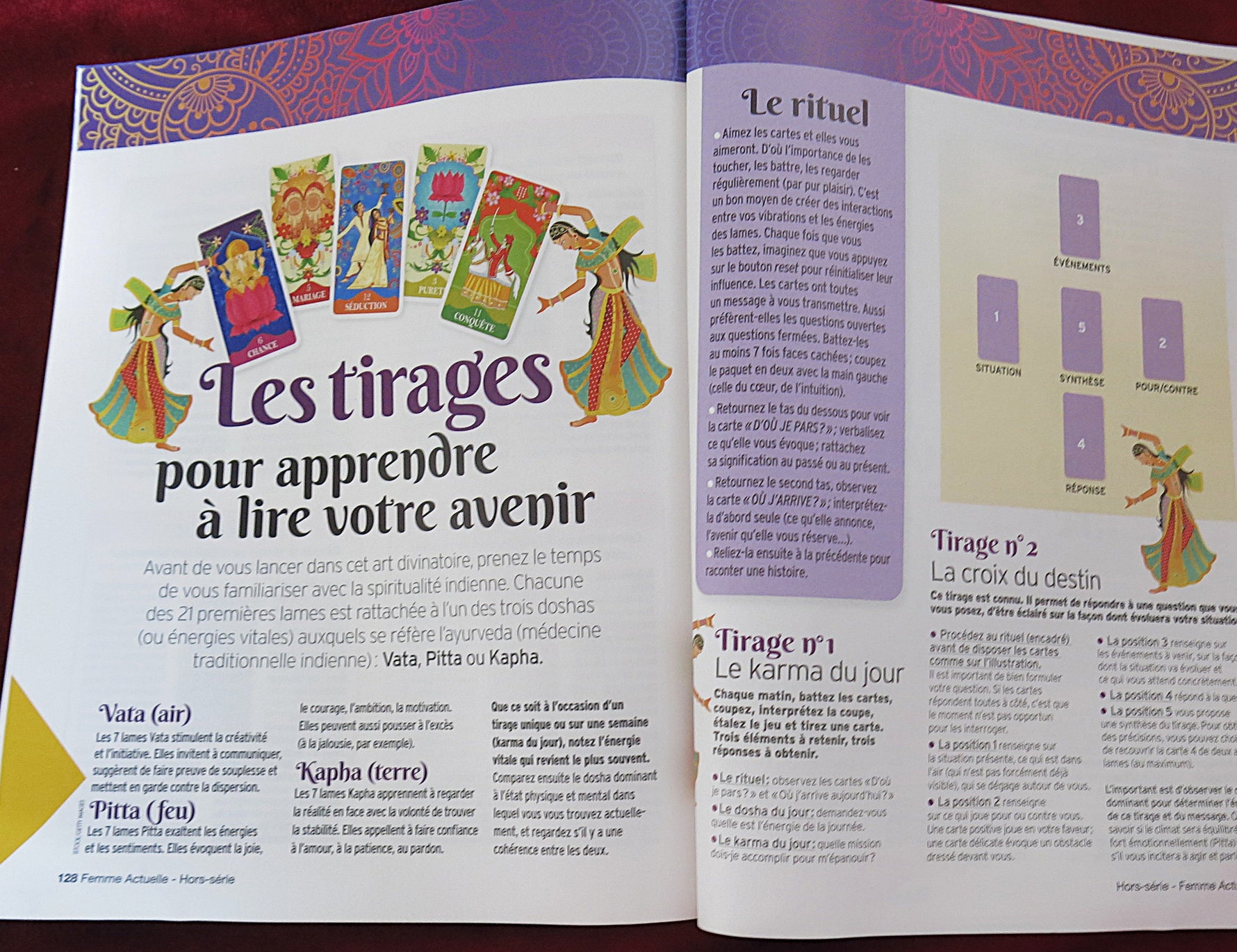 Le Tarot Indien – Femme Actuelle Hors-Série Astres – Sealed Deck + Magazine – French Edition