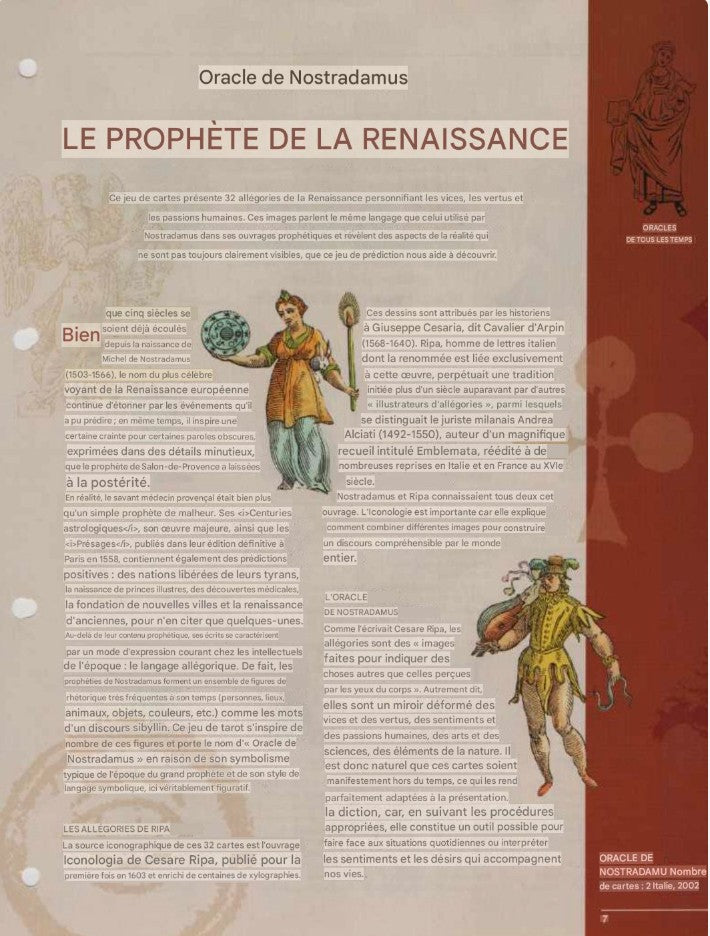 Oracolo di Nostradamus 2003 PDF – Instructions ONLY - File Download - ENGLISH, FRENCH & ITALIAN - PDF