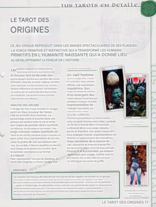 Tarot des Origines – Instructions UNIQUEMENT - Téléchargement de fichier - ANGLAIS, FRANÇAIS ET ESPAGNOL - IMPRIMABLE