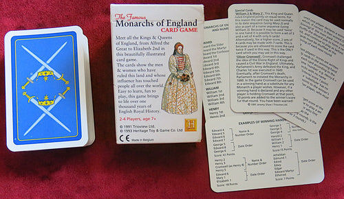 The Famous Monarchs of England – Vintage Educational Card Game (1991)
