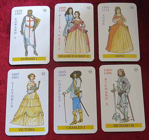 The Famous Monarchs of England – Vintage Educational Card Game (1991)