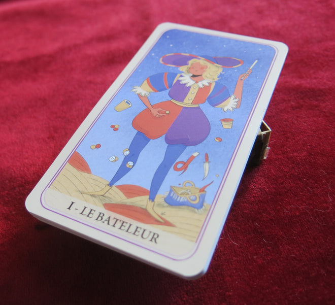 The Golden Moon pocket tarot - 22 Major - Exclusive Femme Actuelle - Rare and Elegant Tarot de Marseille