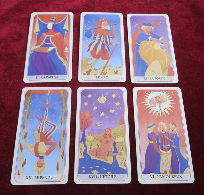 The Golden Moon pocket tarot - 22 Major - Exclusive Femme Actuelle - Rare and Elegant Tarot de Marseille