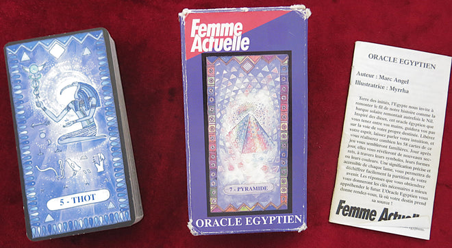 Rare Oracle égyptien (Myrrha Art) – Édition Femme Actuelle années 1990 – Fabriqué en France