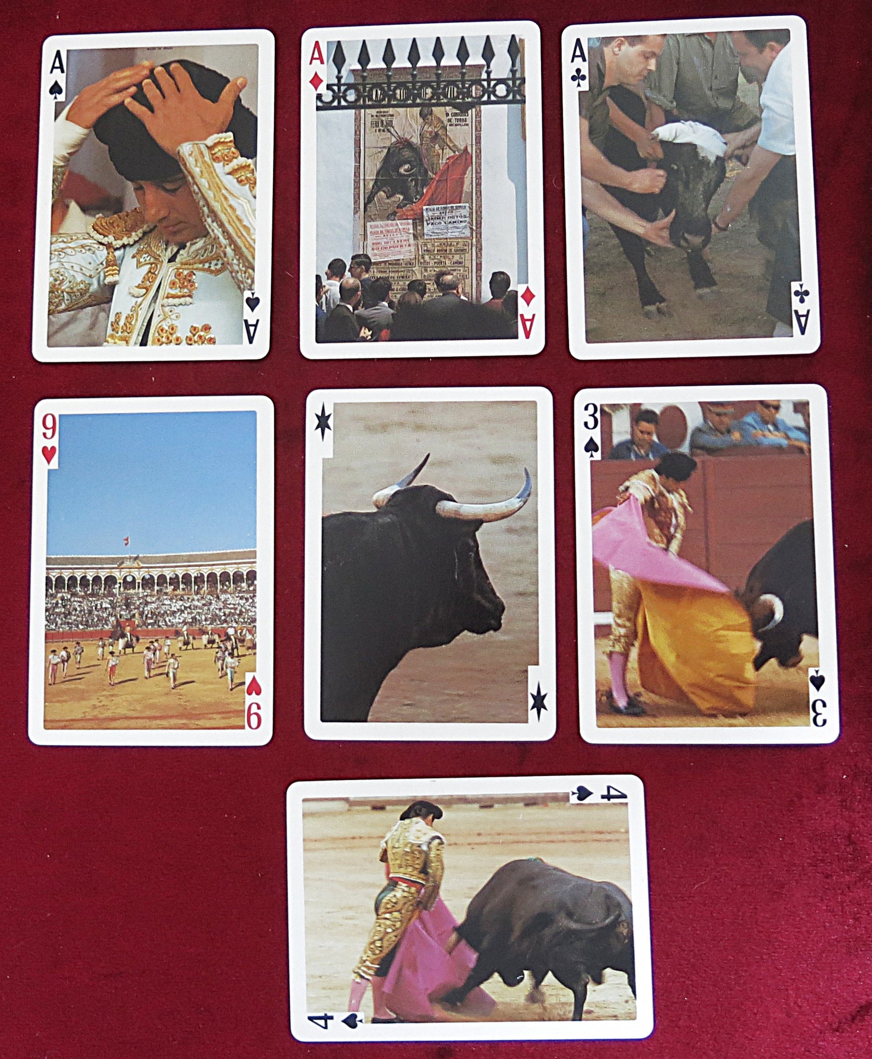 Spanish tradition Fiesta Taurina 1990s bullfighting playing cards - Fournier