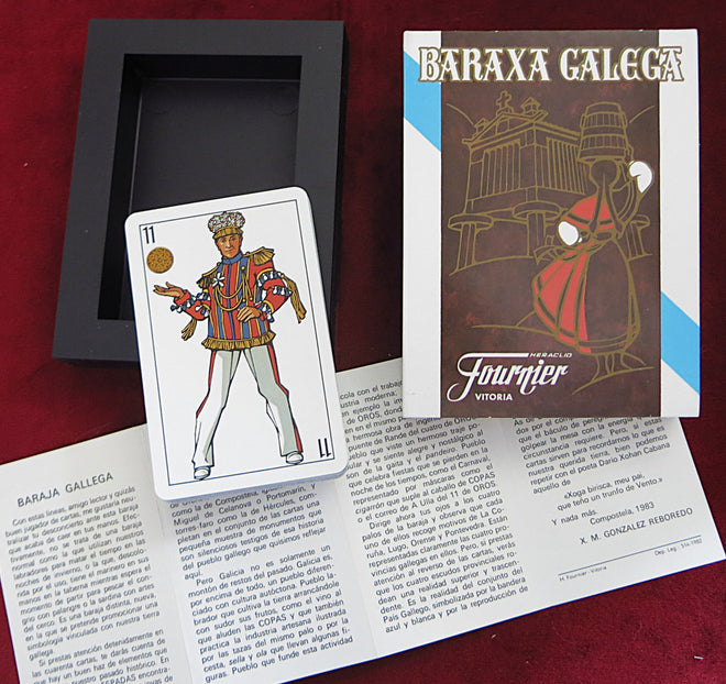 galician playing cards, spanish regional deck, baraja galega, vintage fournier cards, spanish card game, galician folklore, spanish collectible cards, baraja española, rare fournier deck, naipes fournier, galicia heritage, 1983 playing cards, traditional spanish cards, antique style cards, cultural card game