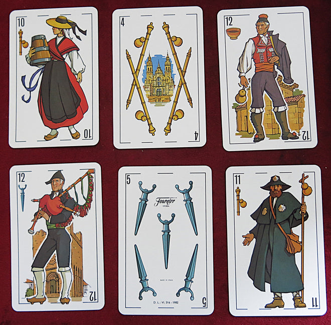 Jeu de cartes espagnol galicien vintage 1983 – Fournier Vitoria (Espagne)