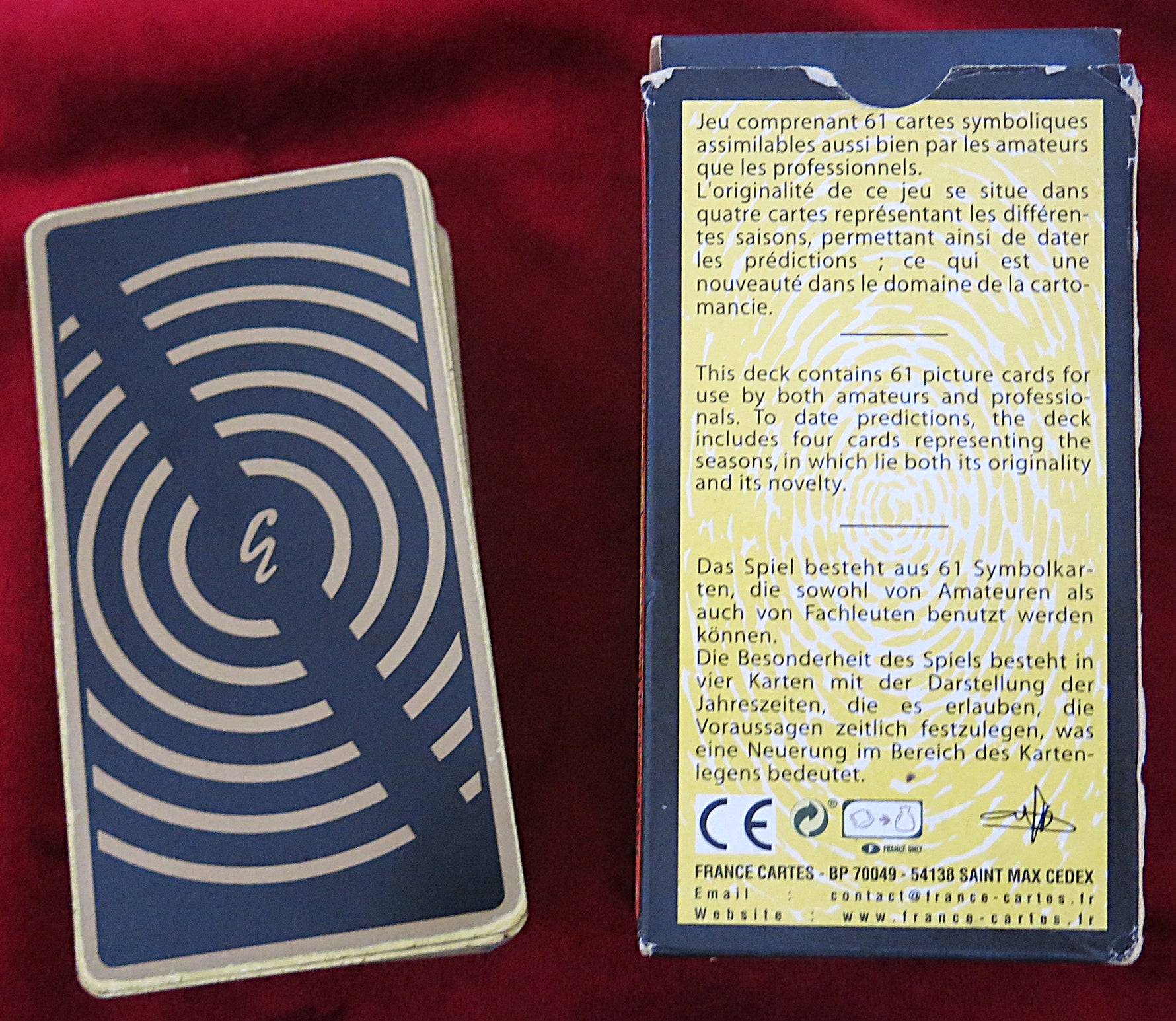 Oracle Gé Divinatory Deck – Gérard Barbier - 1991 Ed - intuitive reading oracle - VERY RARE