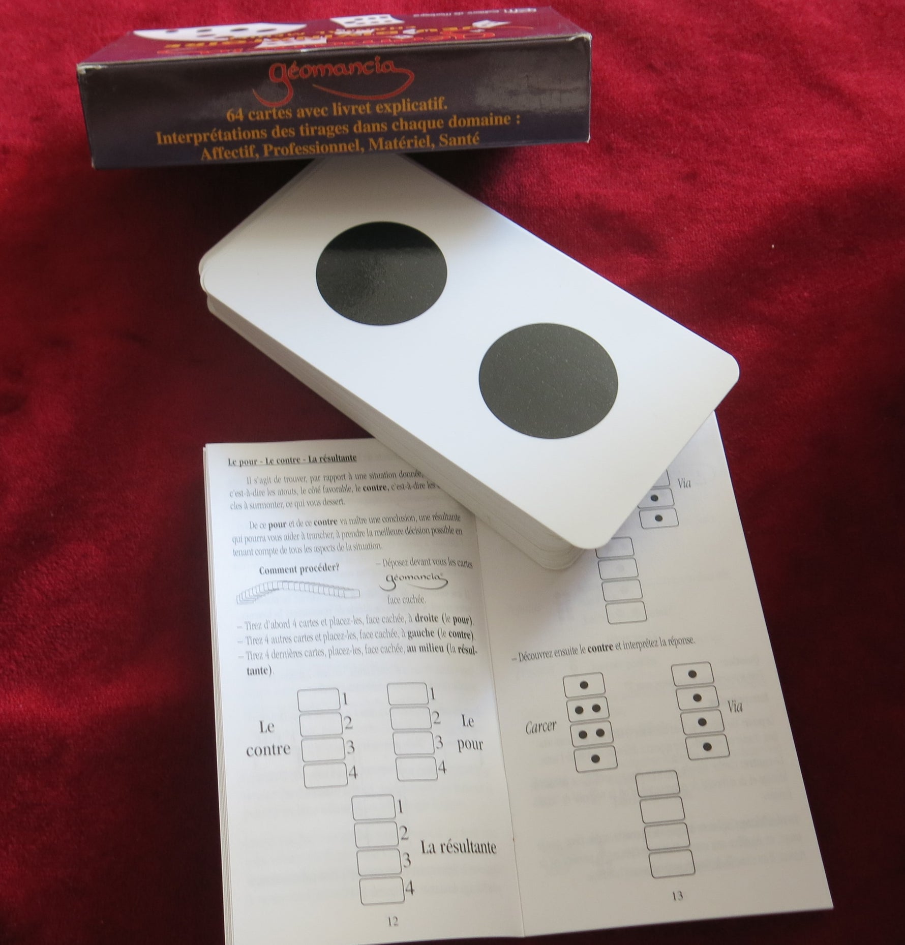 Rare! Geomancia Divination Cards (2007) – French Geomancy System – 64 Cards + Guidebook – OOP