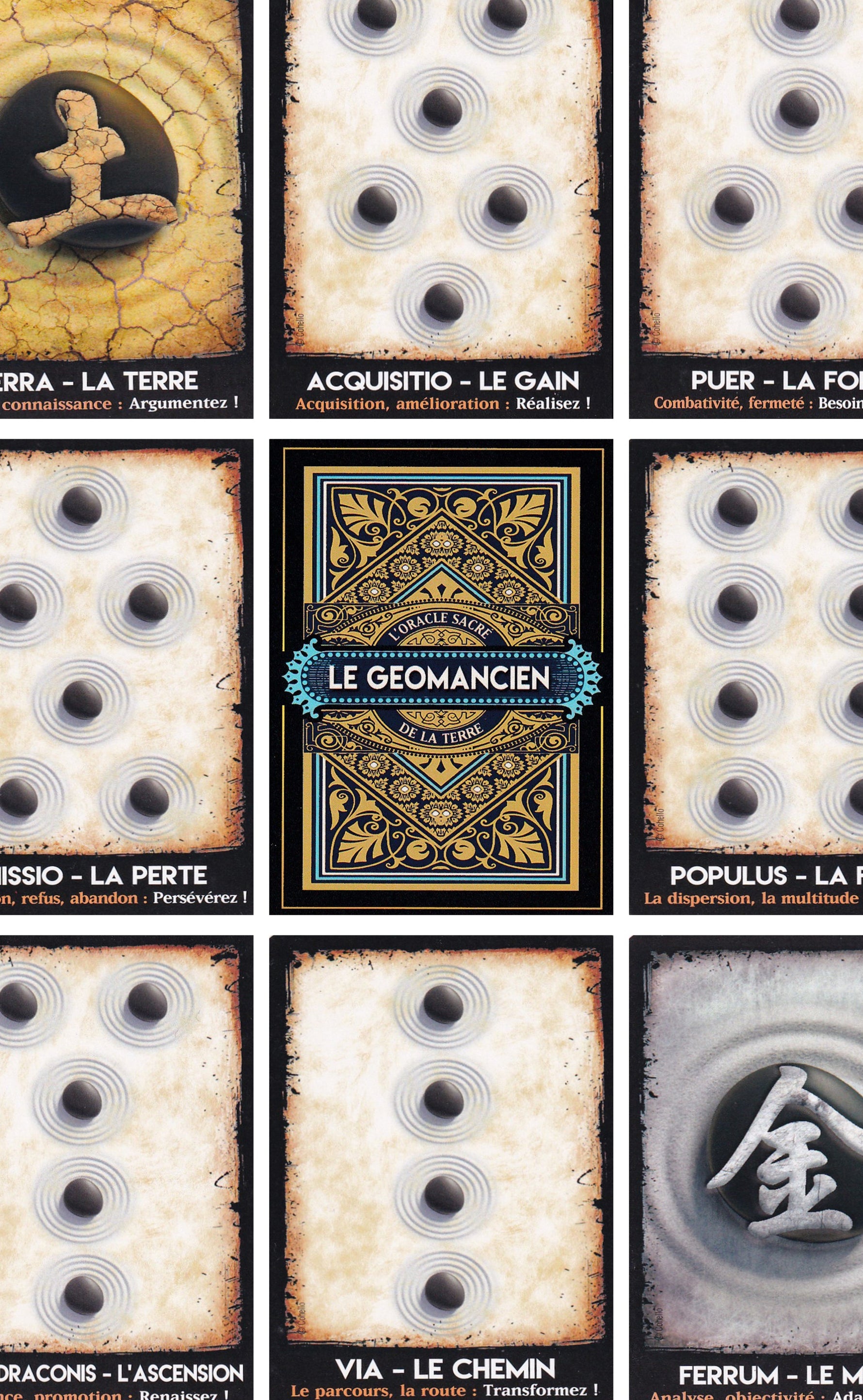 FR - Geomancy 22 cards system - File Download - PRINTABLE