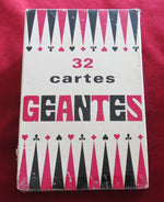 vintage playing cards, B.P. Grimaud, cartes géantes, oversized cards, jumbo playing cards, French cards, collector deck, rare Grimaud, mid century cards, vintage card game, jeu de cartes anciennes