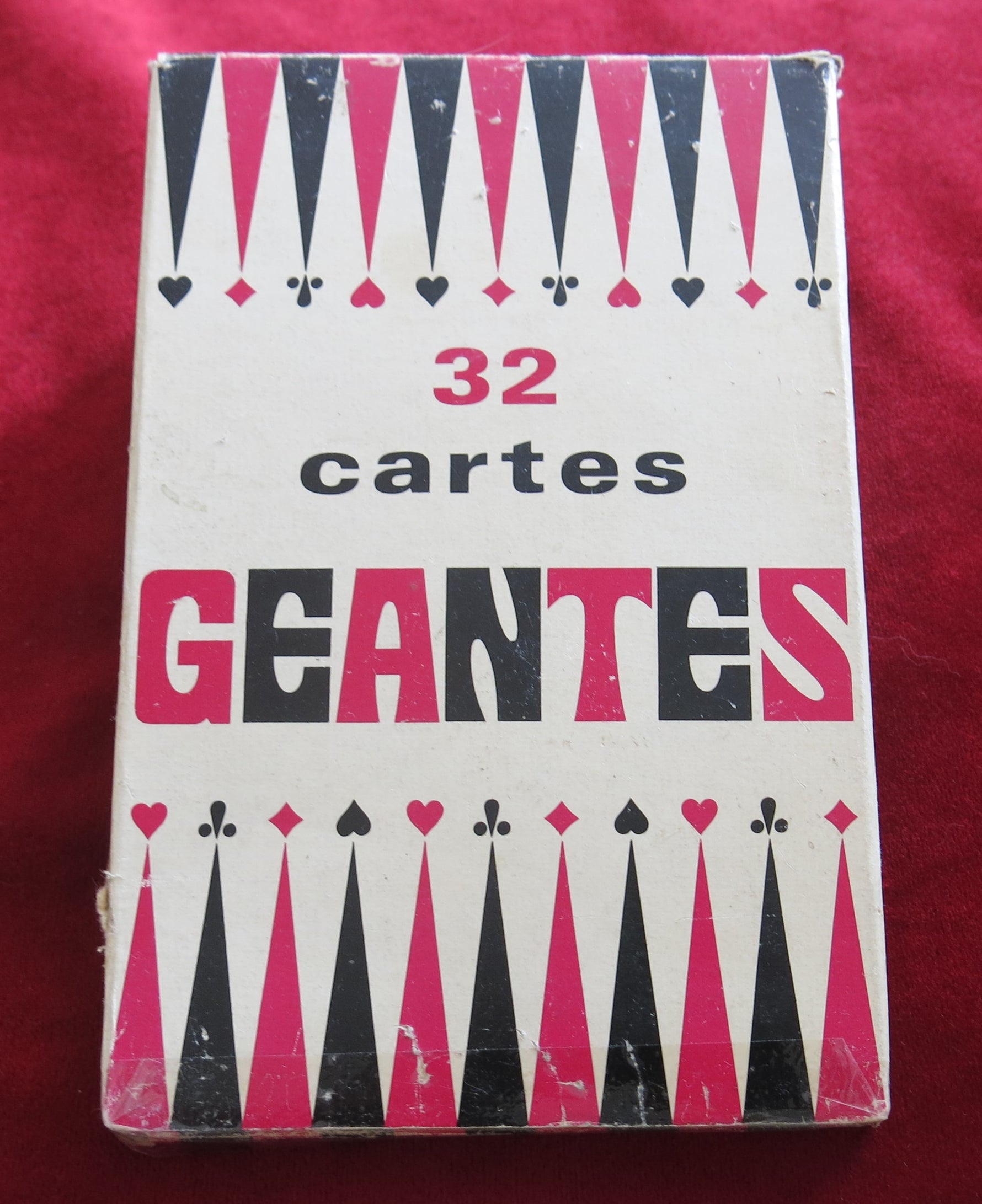 vintage playing cards, B.P. Grimaud, cartes géantes, oversized cards, jumbo playing cards, French cards, collector deck, rare Grimaud, mid century cards, vintage card game, jeu de cartes anciennes