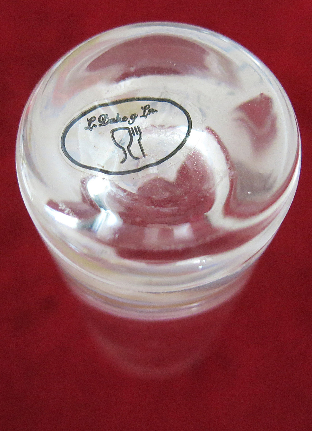 Verre à motif de carte à jouer Valet de Pique, vintage années 1980