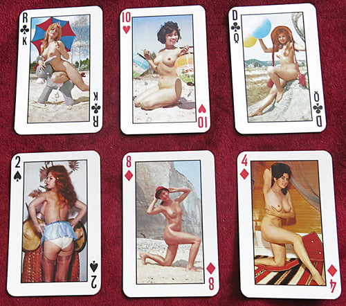 Vintage French Erotic Playing Cards - Gold cover: 54 cartes sexy