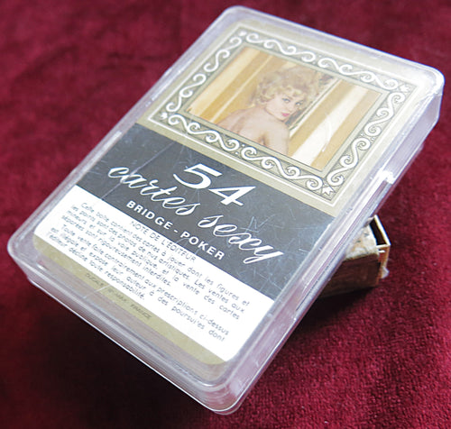 Vintage French Erotic Playing Cards - Gold cover: 54 cartes sexy