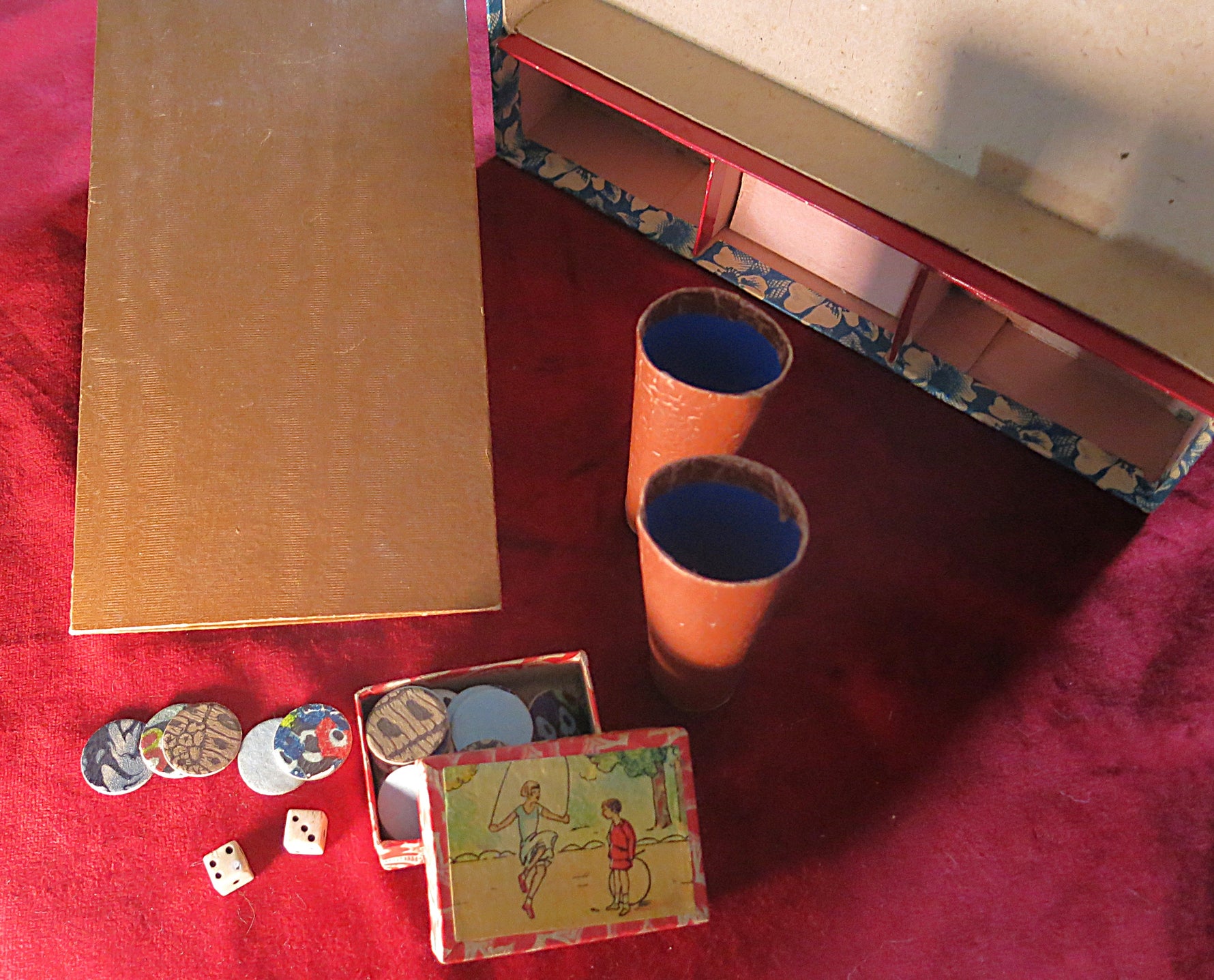 Jeu de l’Oie – N.K. Atlas Paris – 1911 Edition – Antique French Board Game in Floral Box