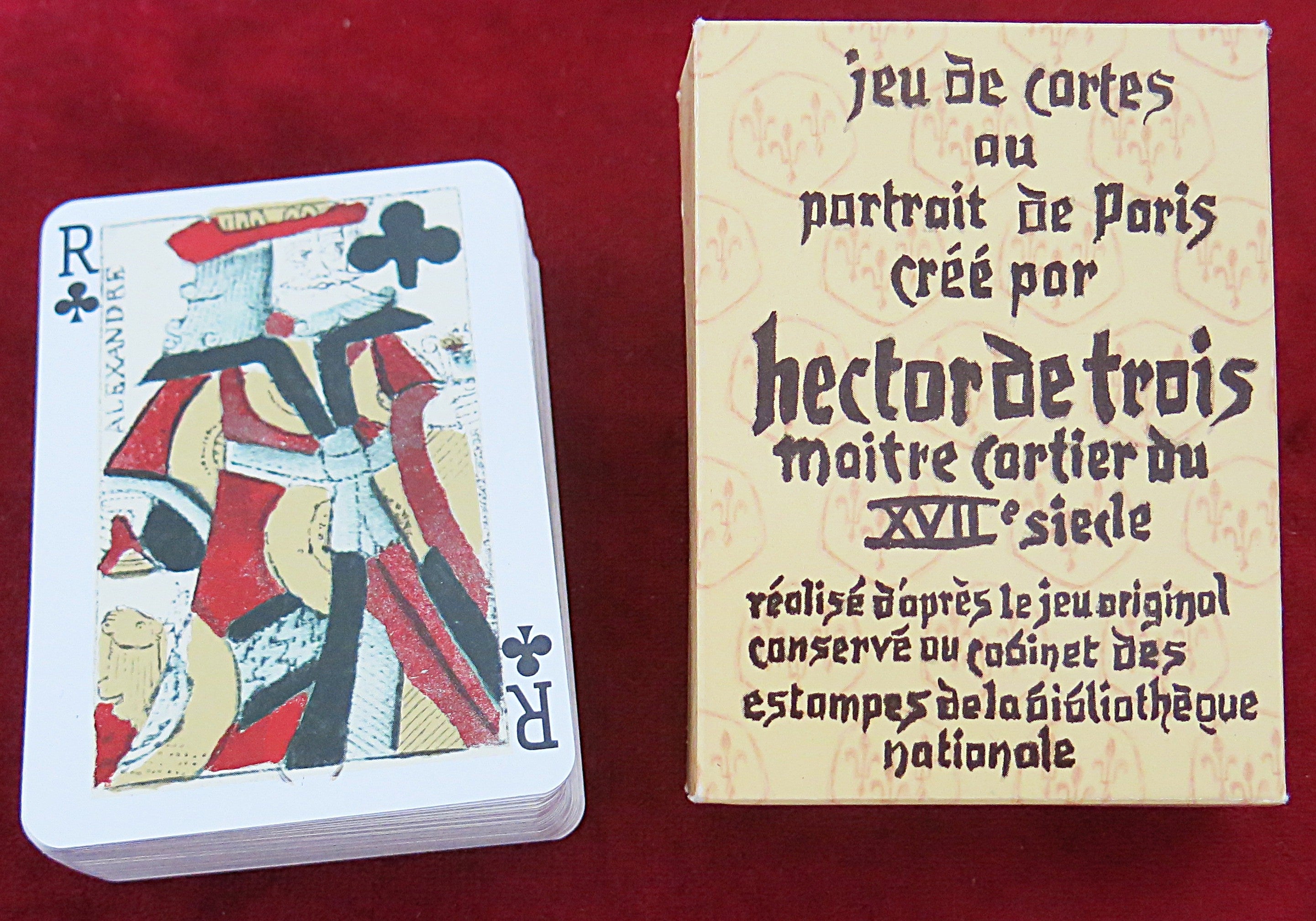 Cartes à jouer Hector de Trois – Grimaud 1969 – Reproduction Motif Paris XVIIe siècle
