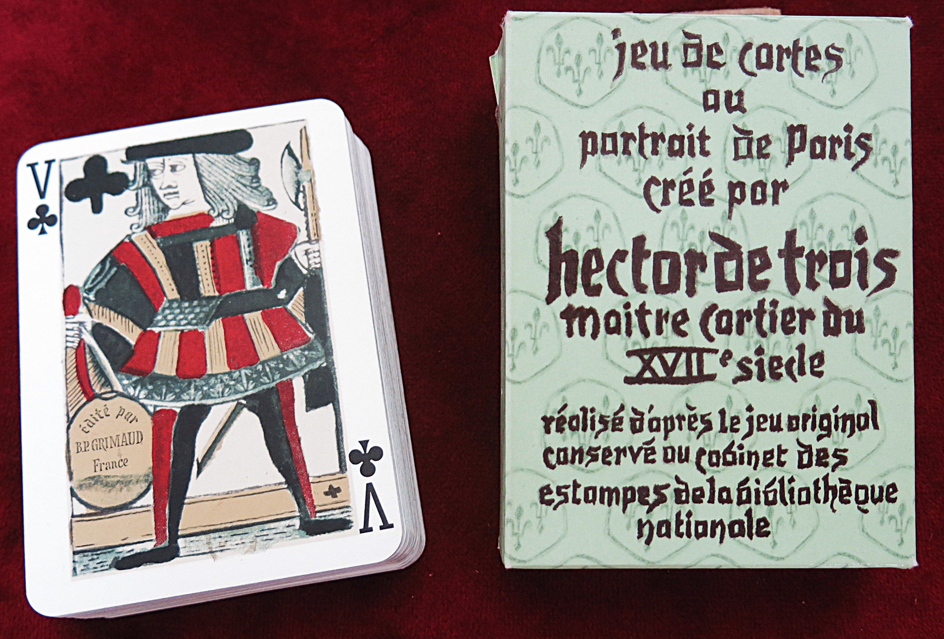 Hector de Trois Playing Cards – Grimaud 1969 – Paris Pattern XVIIe Reproduction