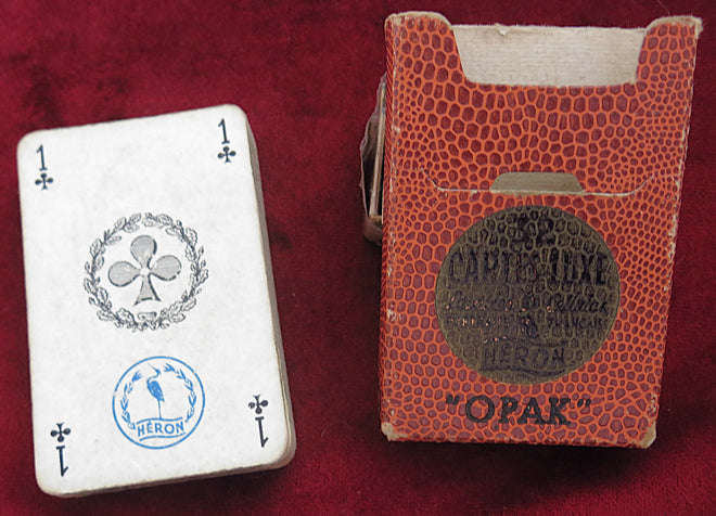 Cartes à jouer miniatures Héron – Capit'Luxe OPAK – Fabriquées en France vers 1950