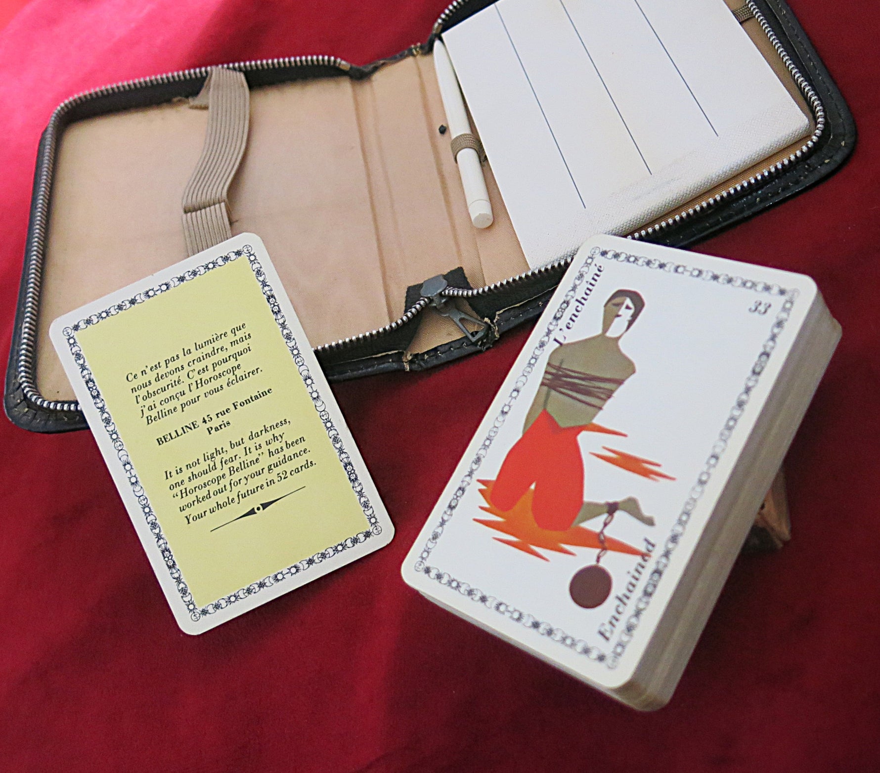 Rare Horoscope Belline Travel Edition 1970s in Original Leatherette Case
